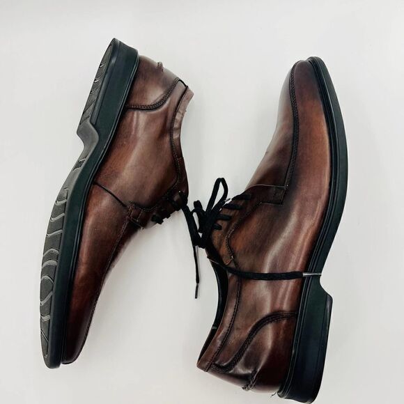 Kenneth Cole Reaction Get Busy Brown Leather Oxfords Size 11 - Picture 4 of 12